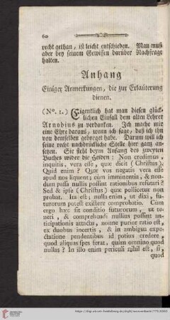 Anhang einiger Anmerkungen, die zur Erläuterung dienen