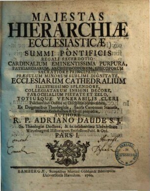 Majestas Hierarchiæ Ecclesiasticæ, 1
