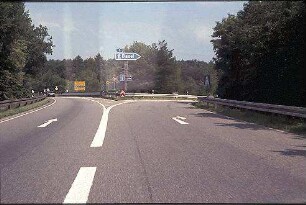Verteilerkreis: Einfahrt in Tangente Südwest (in Richtung Basel)