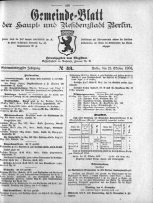 1906,43: No. 43, 28. Oktober 1906