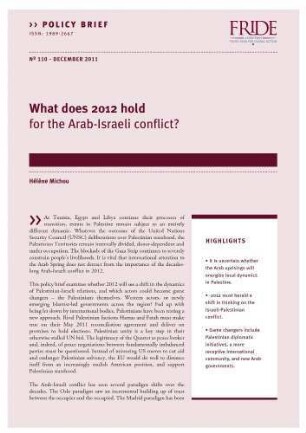 What does 2012 hold for the Arab-Israeli conflict?