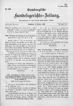 No. 27. 3. Oktober 1868
