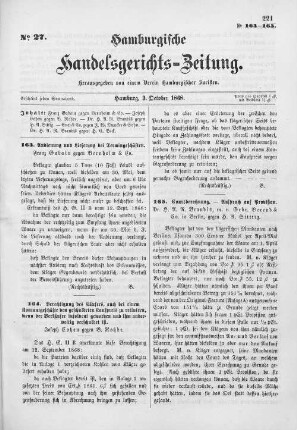No. 27. 3. Oktober 1868
