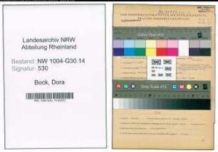 Entnazifizierung Dora Bock , geb. 07.07.1913 ()