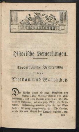Topographische Beschreibung der Moldau und Wallachey.