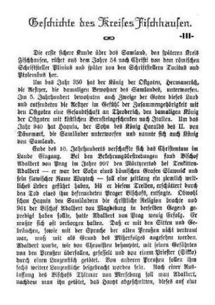 Geschichte des Kreises Fischhausen