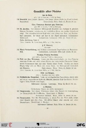 Gemälde alter Meister (Nr. 190-254)