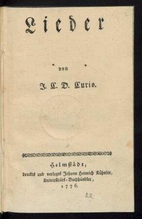 [Bdch. 1]: Lieder
