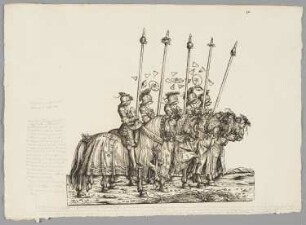 Bundrennen, Blatt 52 aus: Marx Treitzsaurwein, "Kaiser Maximilian I Triumph – le triomphe de l’Empereur Maximilien I en une suite de Cent trent cinq planches gravées en bois d’après les dessins de Hans Burgmair", Wien 1796