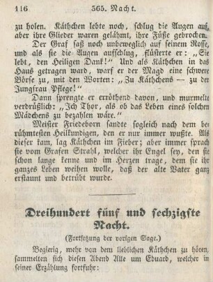Dreihundert fünf und sechzigste Nacht