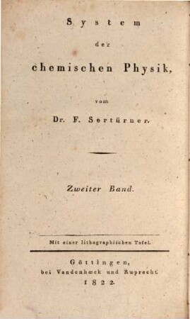 System der chemischen Physik, 2