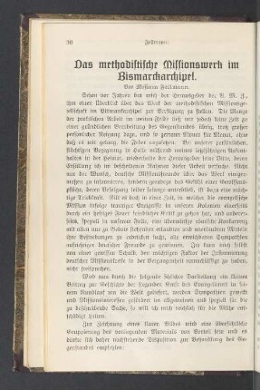 Das methodistische Missionswerk im Bismarckarchipel