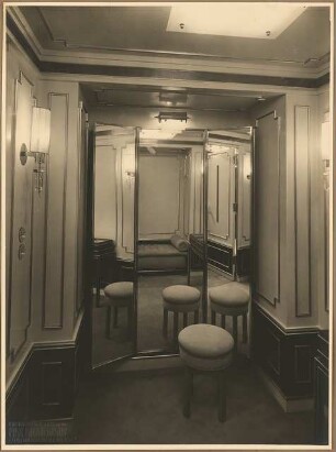 Geschäftsräume F.V. Grünfeld am Kurfürstendamm, Berlin-Charlottenburg Umbau: Innenansicht Umkleidekabine