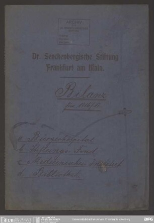 ... Bilanzen: 1916/17
