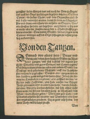 Von den Tantzen