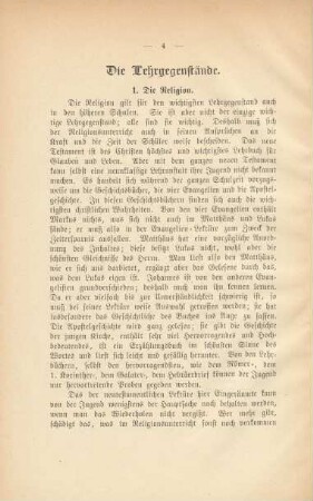 Die Lehrgegenstände