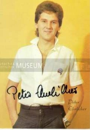 Autogrammkarte des DDR-Sängers Peter Ehrlicher