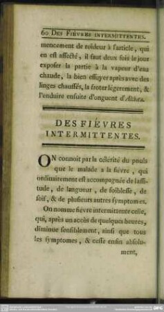 Des Fiévres Intermittentes