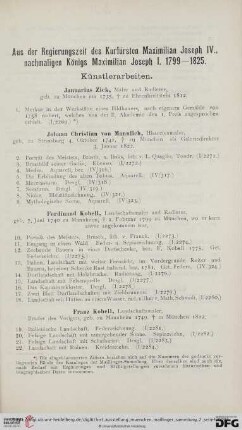 Aus der Regierungszeit des Kurfürsten Maximilian Joseph IV., nachmaligen Königs Maximilian Joseph I. 1799-1825.(Nr. 1-681)