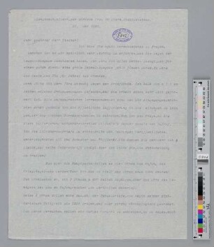 Brief an Samuel Fischer