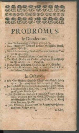 Prodromus