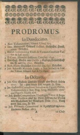 Prodromus