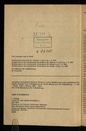 Der Lehrplan tritt ...