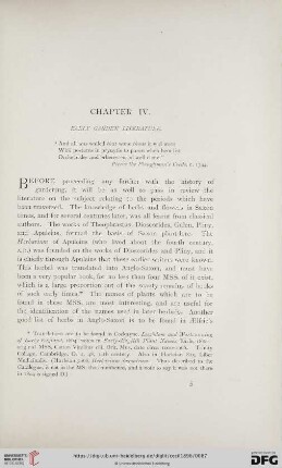 Chapter IV: Early garden literature