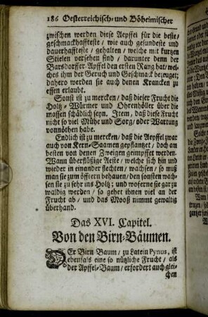 Das XVI. Capitel. Von den Birn-Bäumen