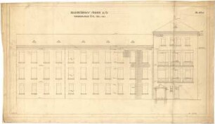 Billing, Hermann; Singen; Krankenhaus - Östlicher Teil, Vorderfassade (Ansicht)