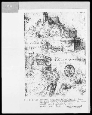 Zwei elsässische Burgen, Folio recto — Zwei schwäbische Burgen und ein Wasserschloß, Folio verso