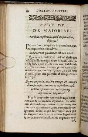 Caput XIX. De Maioribus.