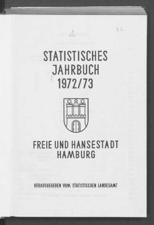 1972/73: Statistisches Jahrbuch