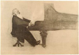 Kohlezeichnung Johannes Brahms