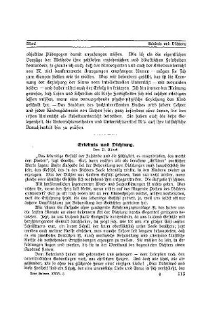 Erlebnis und Dichtung