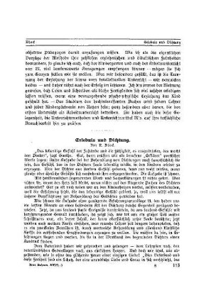 Erlebnis und Dichtung
