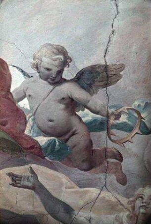 Verherrlichung der heiligen Maria Magdalena, umgeben von den drei theologischen Tugenden