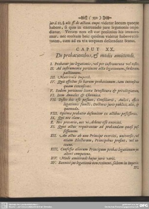 Caput XX. De probationibus, & modis amittendi