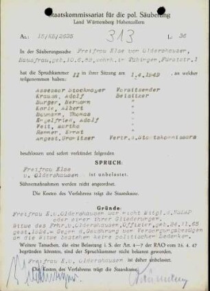 Oldershausen, Else von