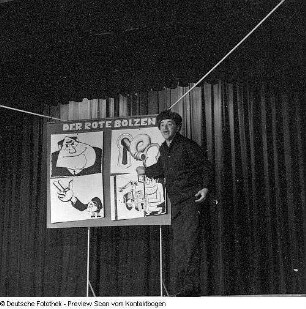Kabarett Herkuleskeule mit Programm "Lach schneller, Genosse", Dresden 1968. Mit Gisela Grube, Jutta Rockstroh, Fritz Ehlert, Hans Glauche, Matthias Griebel und Manfred Schubert
