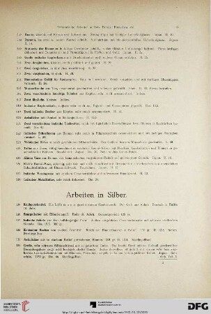 Arbeiten in Silber (Nr. 529-572)