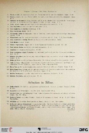 Arbeiten in Silber (Nr. 529-572)
