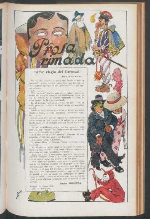 Prosa rimada : Breve elogio del Carnaval