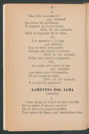 Lamentos del alma : (Tristes)