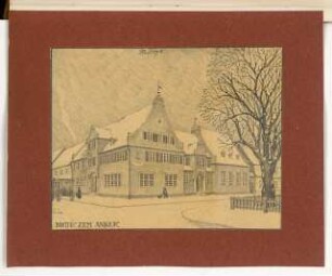 Gasthaus in einer Kleinstadt Monatskonkurrenz November 1917: Perspektivische Ansicht