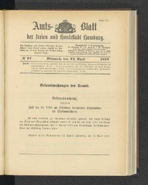 No. 97, 24. April 1918