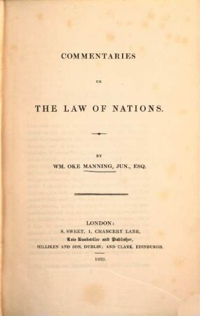 Commentaries on the law of nations