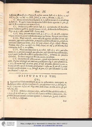 Disputatio VIII