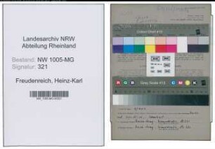 Entnazifizierung Heinz-Karl Freudenreich , geb. 14.04.1921 (Kraftfahrer)