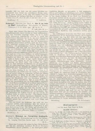 251-252 [Rezension] Michaëlis, Carl (Bearb.), Kirchner‘s Wörterbuch der Philosophischen Grundbegriffe. 5. Aufl